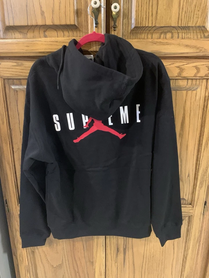 Supreme Air Jordan Jump Hombre Sudadera con Capucha Negra Sudadera con Capucha Para Hombre Mediana M Foto 3 de 4