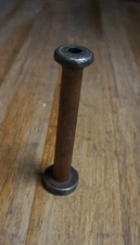 Antique Vintage Industrial 8" Wooden & Metal Textile Thread Sewing Spool
