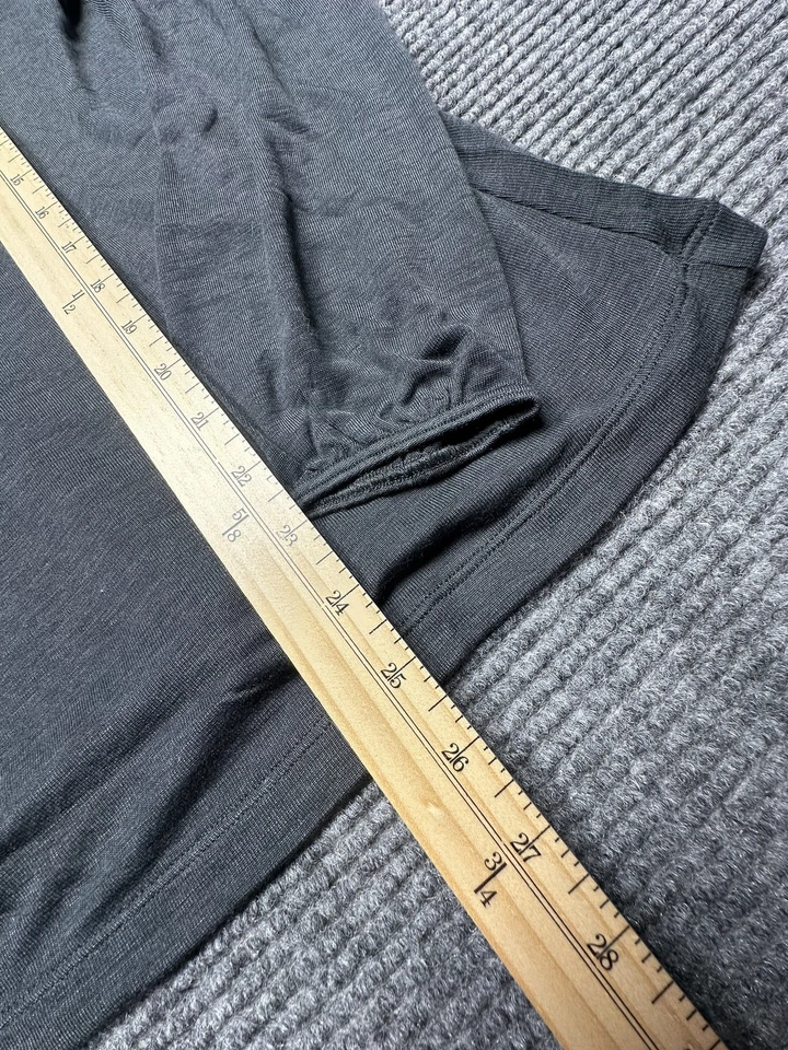 Camisa de dormir Hanro lã feminina cinza média manga longa Raku mescla tencel - Imagem 4 de 4