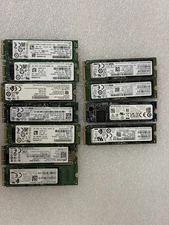LOT of 10x Internal 256GB SSD with 1 notch and 2 notches