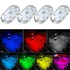 4Pcs Car LED Lights Interior Wireless Interior Car Lights with 6 7 Colors
