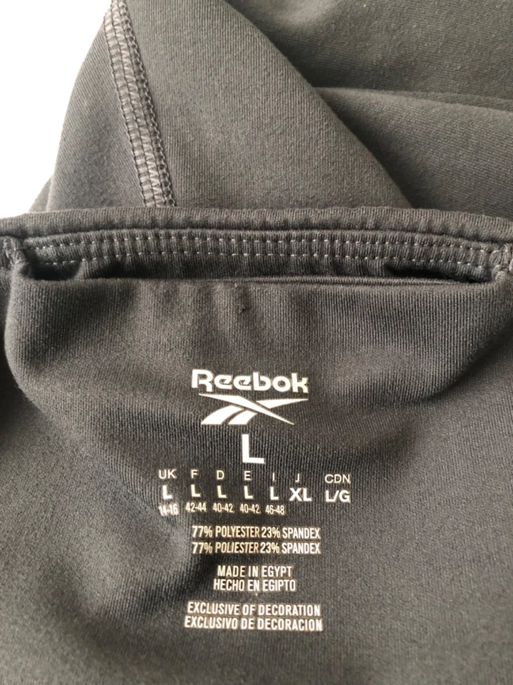 Reebok Womens Leggings Gray  Pull-On Compression Pants Size L  Workout Yoga - Image 2 of 4