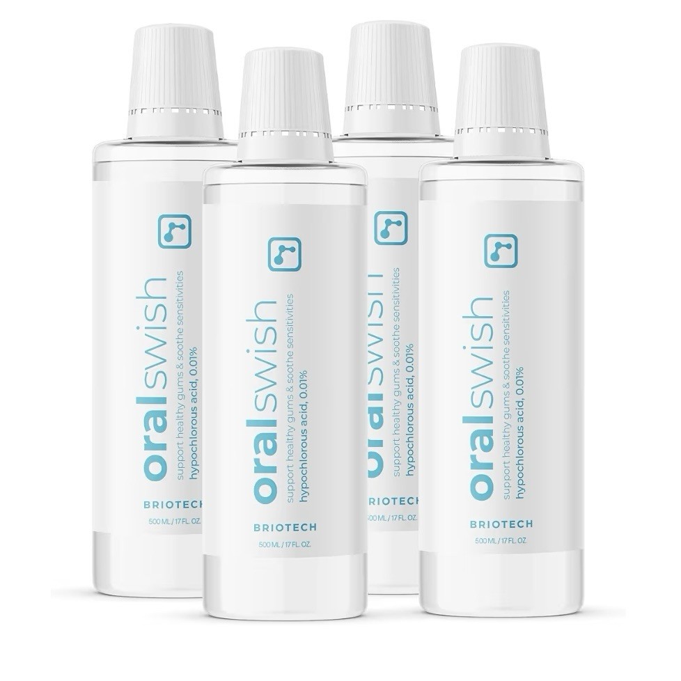 Briotech Oral Swish Hypochlorous Acid Mouthwash Rinse 17 fl oz (2 Pack)