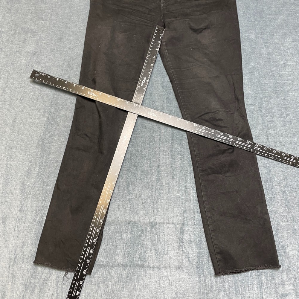 AG Adriano Goldschmied Mari Straight Jeans Womens 30W Black High Rise Frayed Hem thumbnail 7