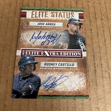 RARE SSP /15 2014 Elite Extra Status DUAL AUTOS Jose Abreu Castillo RC #9 (f3)
