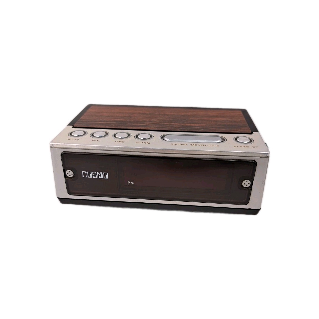 Woodgrain Retro Bedside Tested Works