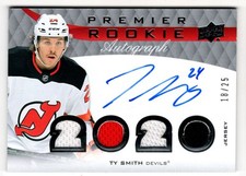 2020-21 Upper Deck Premier Rookie Jersey Autographs Ty Smith Rookie Auto Jersey