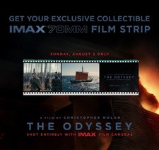 The Odyssey 70mm IMAX Film Cell Nolan Movie Memorabilia Weekend 2 Preorder 