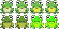 StickerTalk Cute Frog Vinyl Sticker Sheet, 1 inches x 1 inches