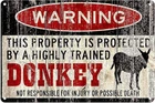 Donkey Tin Sign Aluminum Metal Sign 8x12 Funny Vintage Wall Decor