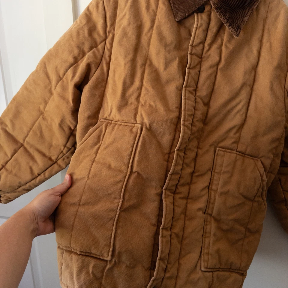 Vintage Walls Blizzard-Pruf Quilted Barn Coat Size XL Jacket Corduroy Chore Duck - Image 3 of 4