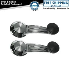 Chrome Door Window Crank Handle Pair Set for Pontiac Cadillac Chevy Olds Buick