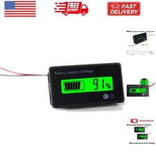 DC 12V 24V 36V 48V 72V Battery Meter, Battery Capacity Voltage Monitor Gauge ...