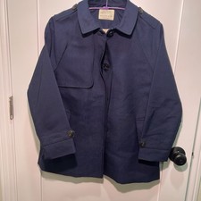 Zara Girls Coat Coat Navy Blue Size 11-12 Year Old Excellent Condition No Flaws