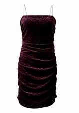 Windsor Y2K Velvet Burnout Heart Ruched Mini Dress Women SUSA Vacay Formal