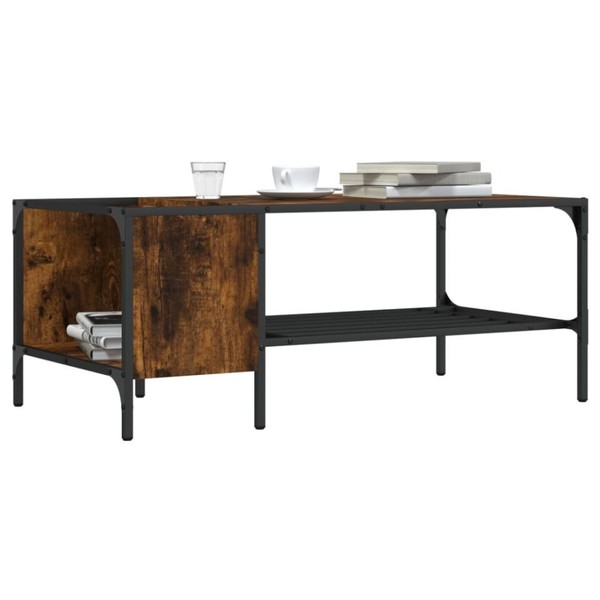 Couchtisch Mit Regal RäUchereiche 100X51X40 Cm Holzwerkstoff-image