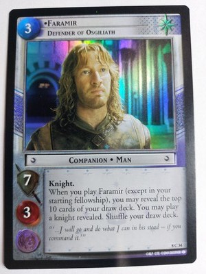 LOTR TCG Siege of Gondor FARAMIR DEFENDER OF OSGILIATH 8C34 FOIL MP