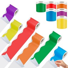 Bulletin Board Borders, 6 Rolls 196.8Ft Classroom Borders for Bulletin Boards...