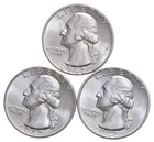 Choice Unc 1942 P+D+S Washington Quarter Gem BU Collection Lot Set