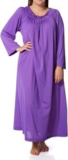 Shadowline Lingerie Petals 53 Inch Long Sleeve Gown Purple