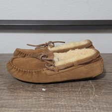 Ugg Dakota Women's Suede Moccasin Shearling Lined Slippers Shoes Size 5 Brown