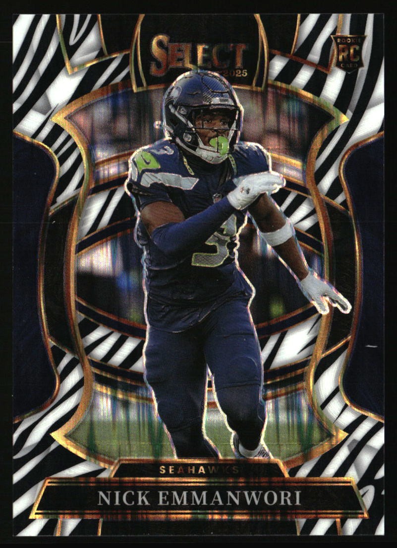 2025 Panini Select #15 Nick Emmanwori Zebra Prizm Shock Case hit