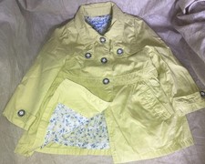 Genuine Kids By OshKosh Girls 2T Yellow Jacket Floral Lining Lightweight