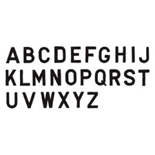 Seachoice 74251 Gothic 3" Black "M" Letter Stickers