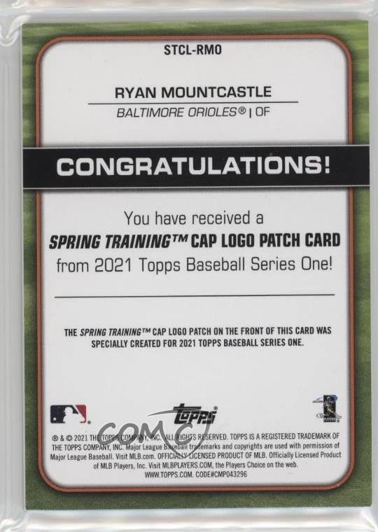 2021 Topps Ryan Mountcastle #STCL-RMO Rookie Patch RC - Image 2 of 2