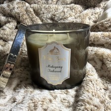 Bath  Body Works Mahogany Teakwood 3-Wick Candle, New