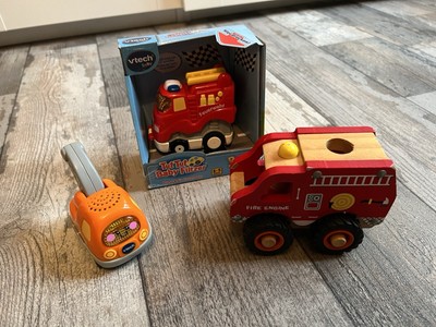 Tut Tut Flitzer Abschlepper, Press & Go Feuerwehr, Holz Auto