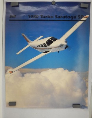 Vintage ''RARE'' 1980 Piper Aircraft Turbo Saratoga SP 27''x 21'' Promo Poster