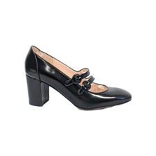 J. Crew Maisie double strap Heels sz 9.5 New Women Mary Jane Shoes Black Leather