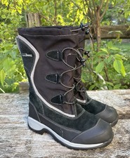 L.L. Bean Kids Size 3 Youth Winter Snow Boots 0HPU2 Liners Black Gray