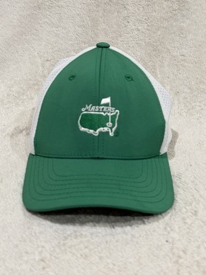 Masters Golf Hat Cap Snap Back Mens One Size Mesh Green White American Needle