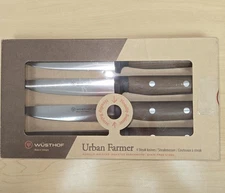 WUSTHOF Urban Farmer Series Steak Knife Set 4 Knives Wüsthof Wood Handle NEW!