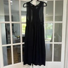MA DAINTY Navy Blue Cover Up Long Midi Kaftan Dress One Size