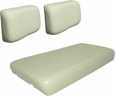 Yamaha G16/G19/G22 Golf Cart Seat Back and Bottom Ivory Cushion Set Fits 1996-07