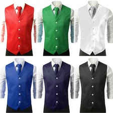 Kit Vest Business Dress Formal Gender Men Jacket Men Neck Suit Waistcoat