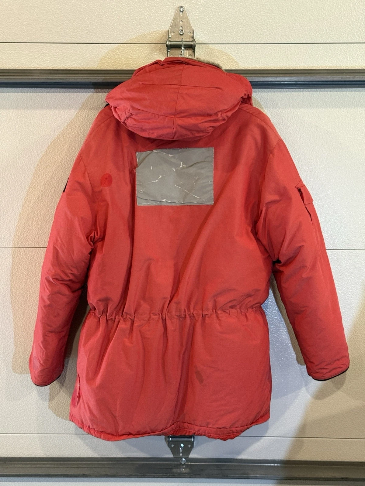 Vintage Canada Goose USA Antarctic Program Red 700 Down Big Red Parka Jacket M image 2
