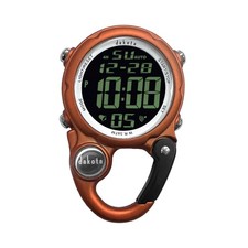 Dakota Digital Clip Watch with Alarm, Timer, Stopwatch  Dual Time - Orange