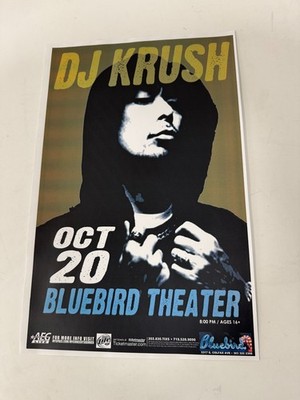 DJ Krush concert poster 10-20-2007 Bluebird Theater Denver CO 17x11