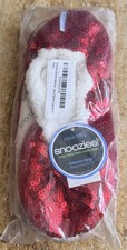 Brand New Women’s Size 9-10 Snoozies Slippers Ballerina Bling Garnet Grip Soles