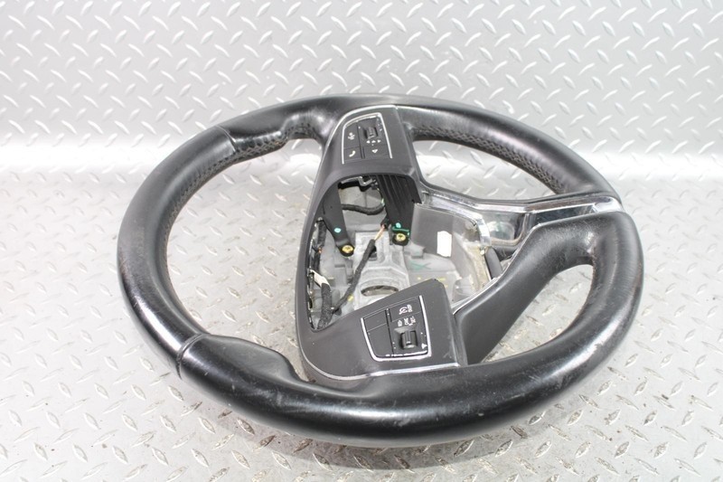 14-17 Ghibli *WORN* Black Leather Driver Column Steering Wheel W/ Controls WTY