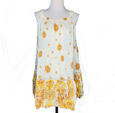 Free People Womens XS Mini Dress Talk to Me Trapeze Bardot BohoNew