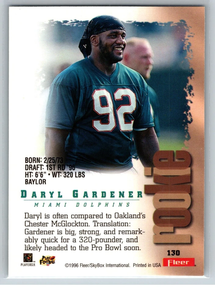 1996 Fleer Metal #130 Daryl Gardener - Image 2 of 2