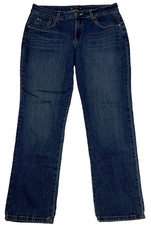 Lee Perfect Fit Jeans Womens 12 Short Blue Bootcut Mid Rise Stretch