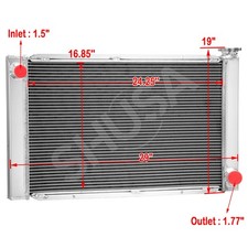 Aluminum Universal 29 X 19 2-row Radiator Fit Heavy Dsuty Chevrolet Gm Chevy