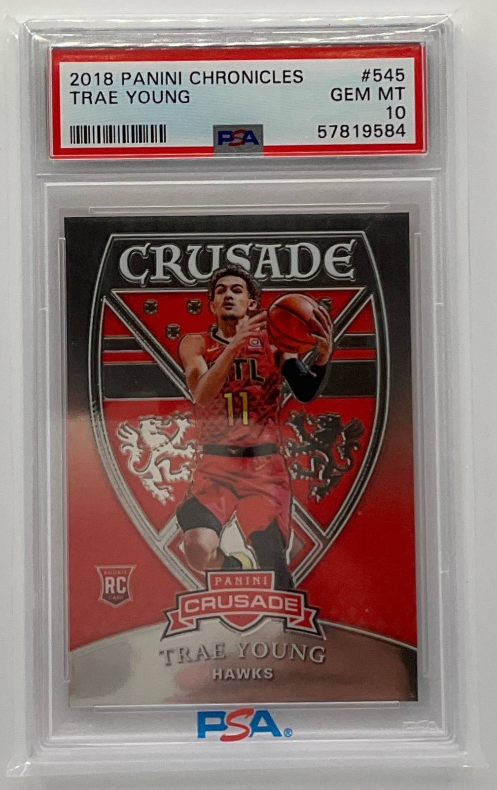 2018-19 Panini Chronicles Trae Young #545 RC Atlanta Hawks PSA 10