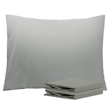 Standard Pillowcase Set - 2 Pack Brushed Standard 20" x 26" Smoke Grey